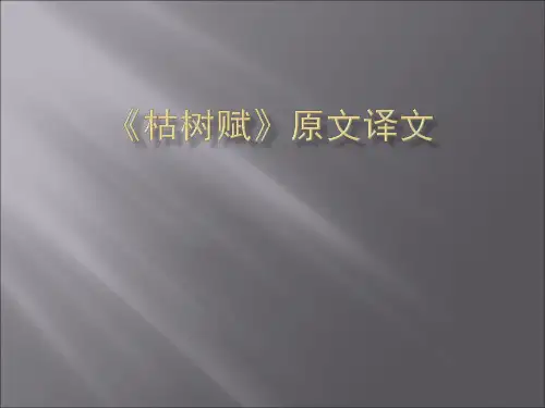 《枯树赋》原文译文