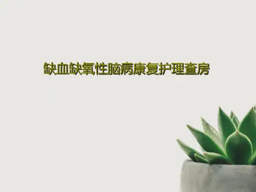 缺血缺氧性脑病康复护理查房38页PPT