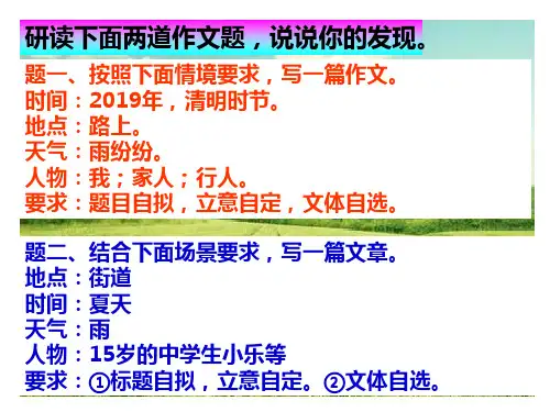情境作文指导PPT课件