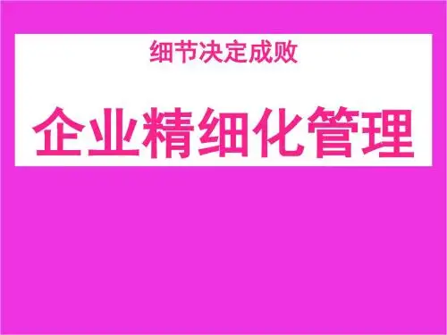 企业精细化管理(ppt 122)