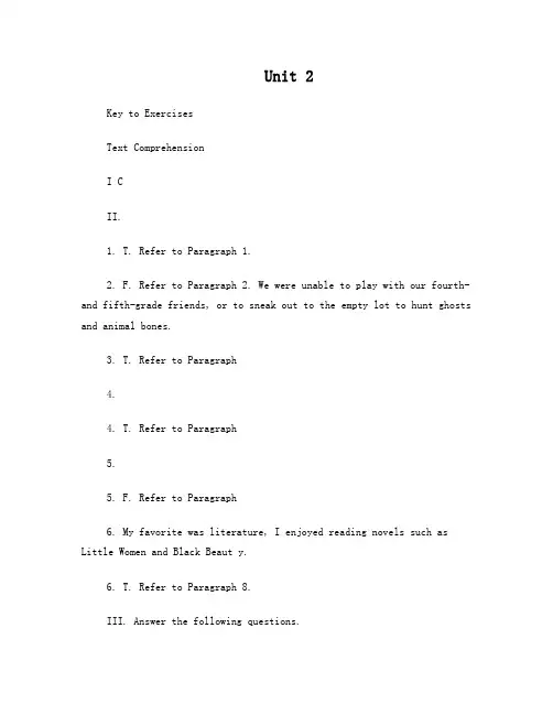 Unit2KeytotheExercises
