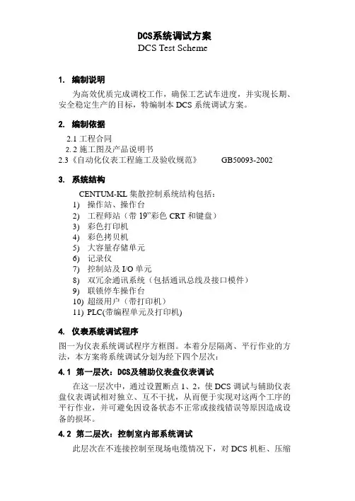DCS系统调试方案(中英)