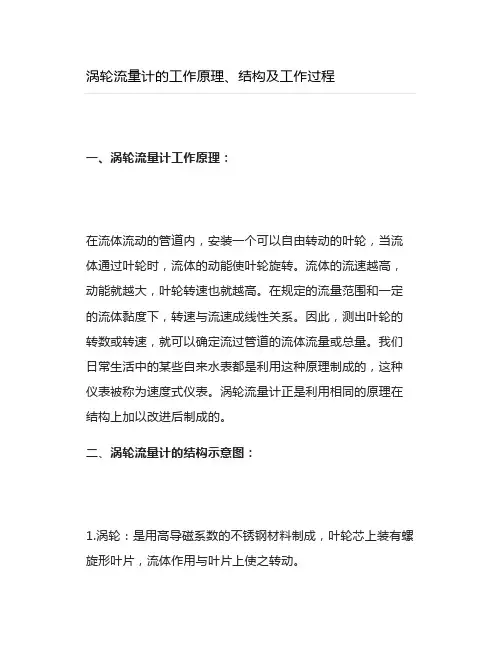 涡轮流量计的工作原理、结构及工作过程