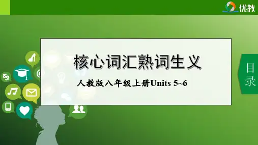 【核心词汇熟词生义】八年级英语人教版上册 Units5-6