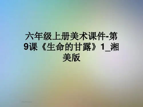 六年级上册美术课件-第9课《生命的甘露》1_湘美版