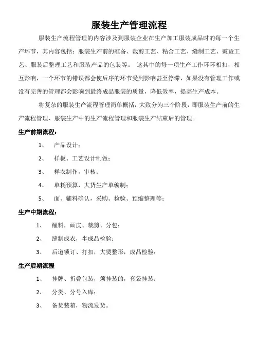 服装企业管理流程图