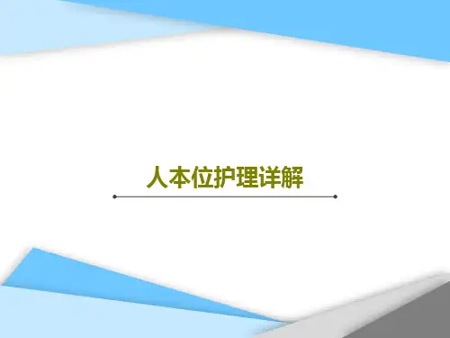 人本位护理详解32页PPT