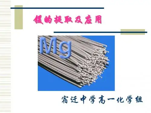 镁的提取及应用