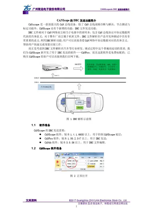 CANScope的DBC发送功能简介