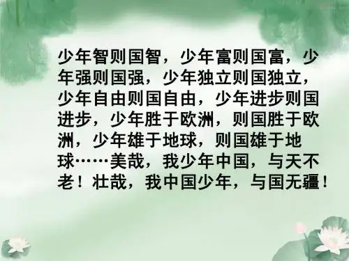 《记梁任公先生的一次演讲》课件