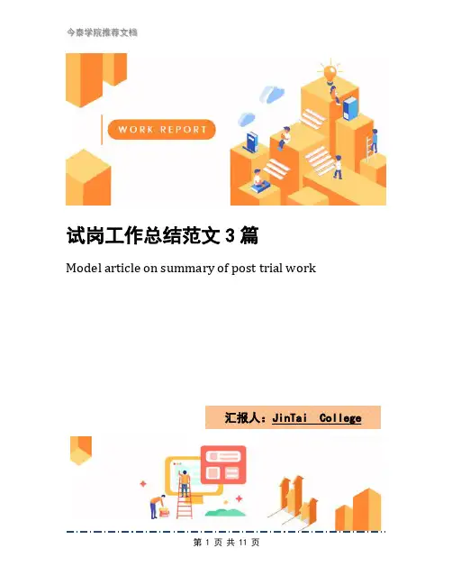 试岗工作总结范文3篇