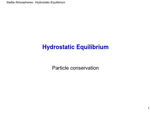 Hydrostatic Equilibrium