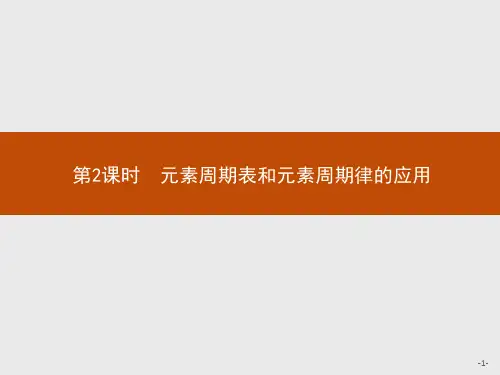 元素周期表和元素周期律的应用【新教材】人教版高中化学必修一PPT课件