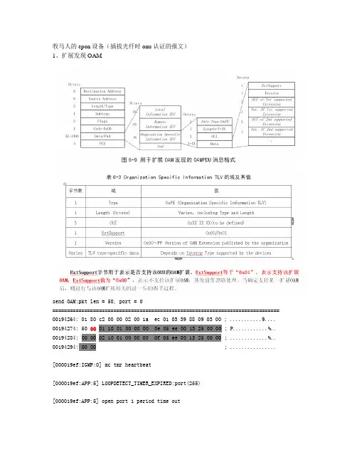 CTC-ONU认证报文过程