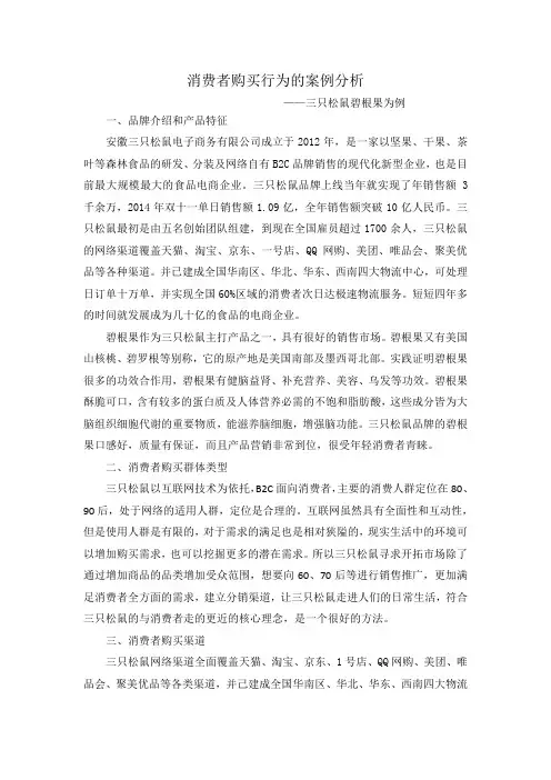 消费者购买行为的案例分析