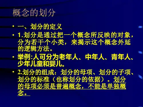 概念的划分