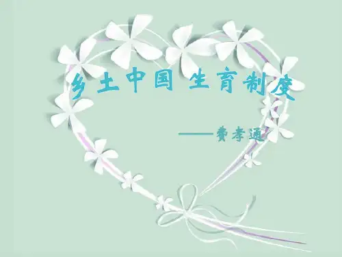 乡土中国生育制度共22页