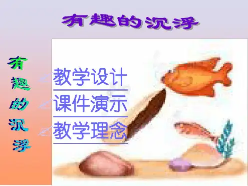 幼儿园科学:有趣的沉浮(PPT课件)