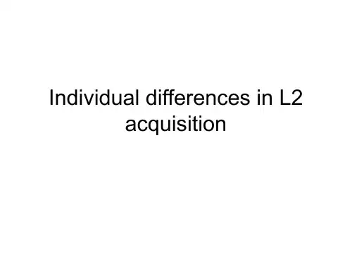 Individual differences