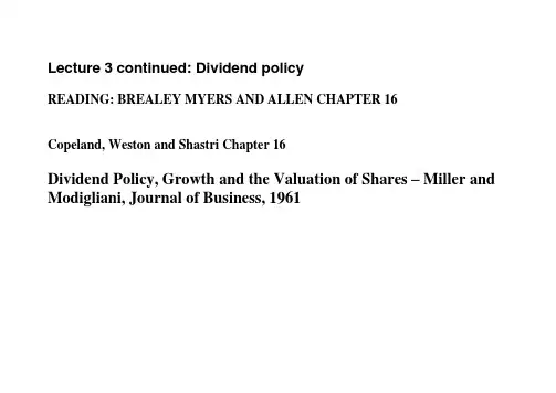 Lecture Week 3(continued)