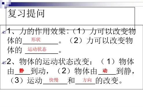 沪科版八年级物理 牛顿第一定律 课件