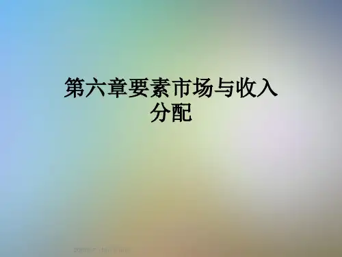 第六章要素市场与收入分配