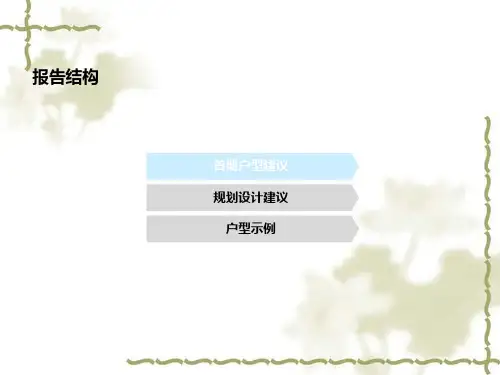 某项目户型深化建议方案