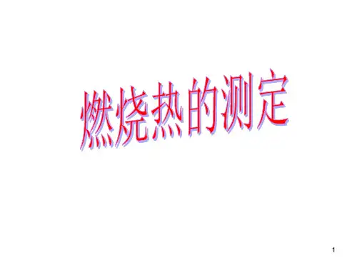 物理化学实验——燃烧热的测定分析解析
