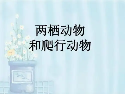 8年级上册生物 第一章  第五节    两栖动物和爬行动物