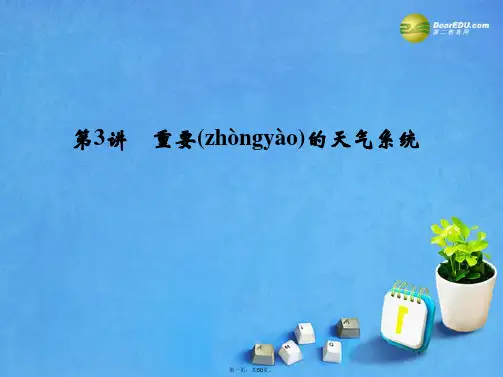 高考地理一轮总复习 第2章 第3讲 重要的天气系统课件 中图版