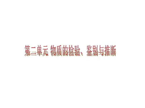 【中考夺分 广西(新课标)】最新中考化学九年级专题复习：第二单元 物质的检验、鉴别与推断(共46张PPT)