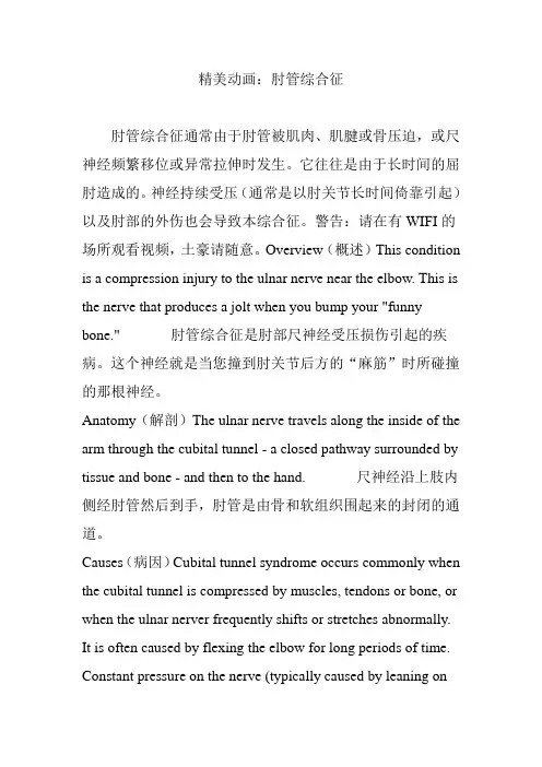 精美动画：肘管综合征