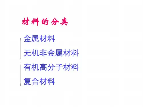 九年级化学常见的无机非金属材料