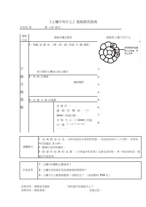教科版《土壤中有什么》优秀公开课教案1