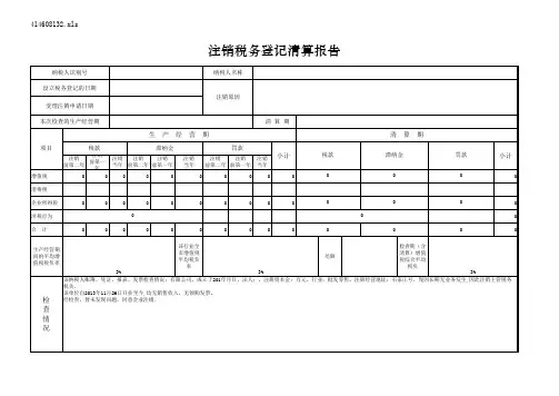 清算报告