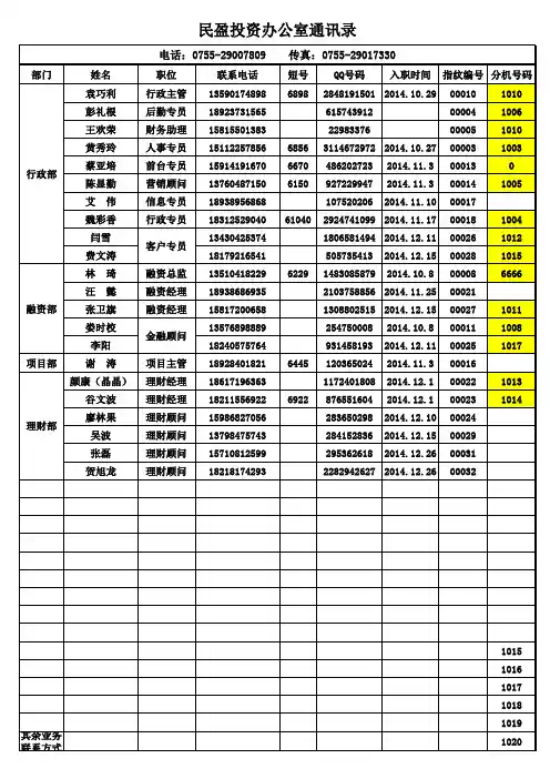 公司通讯录 2