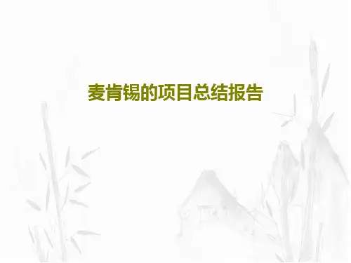 麦肯锡的项目总结报告131页PPT