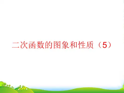苏科版九年级数学下册第五章《二次函数的图像和性质4 》优课件
