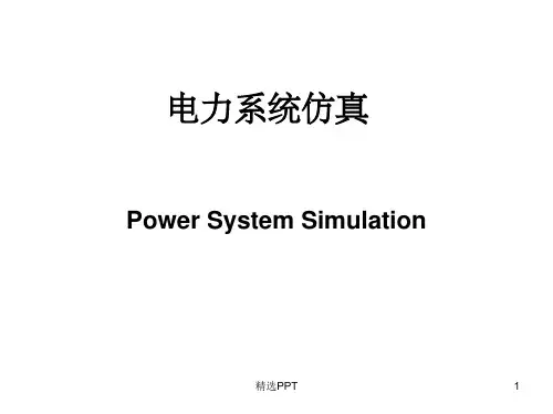 《电力系统仿真概述》PPT课件