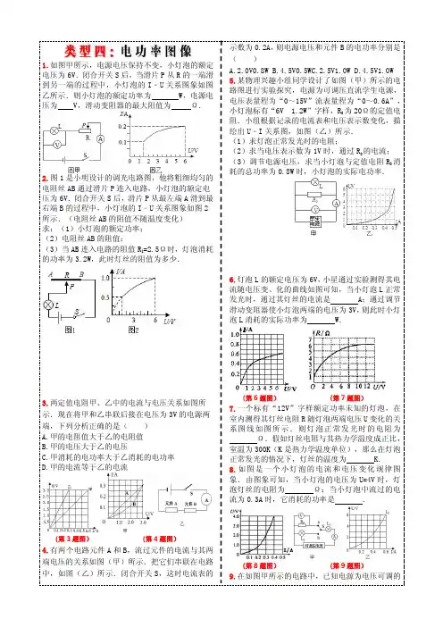 电功率专题4：电功率图像