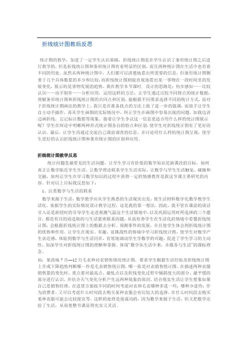 折线统计图教后反思