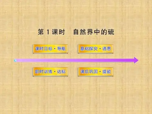 自然界中的硫PPT课件