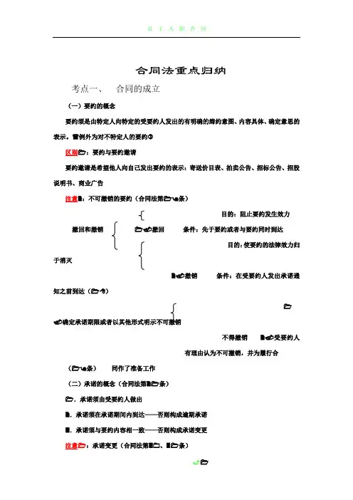 (整理)合同法重点归纳.