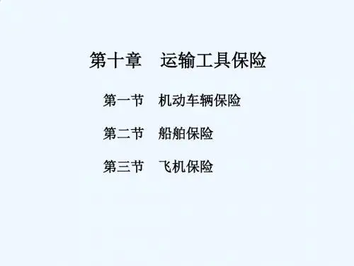 运输工具保险论述PPT(42张)