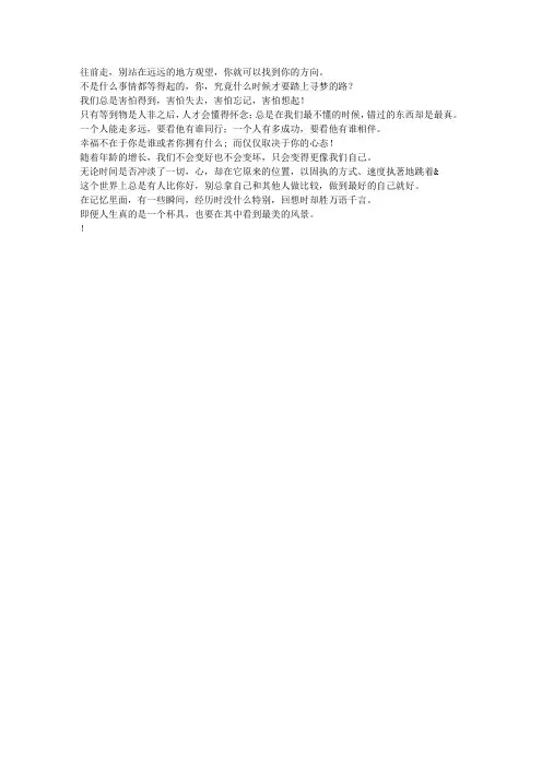走自己的路,让别人说去吧