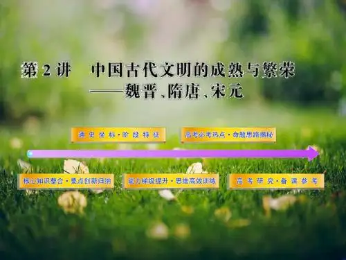 高考历史二轮专题复习(新课标)课件 专题一 第2讲:中国古代文明的成熟与繁荣--魏晋、隋唐、宋元