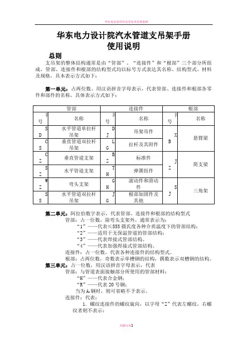 华东电力设计院汽水管道支吊架设计手册