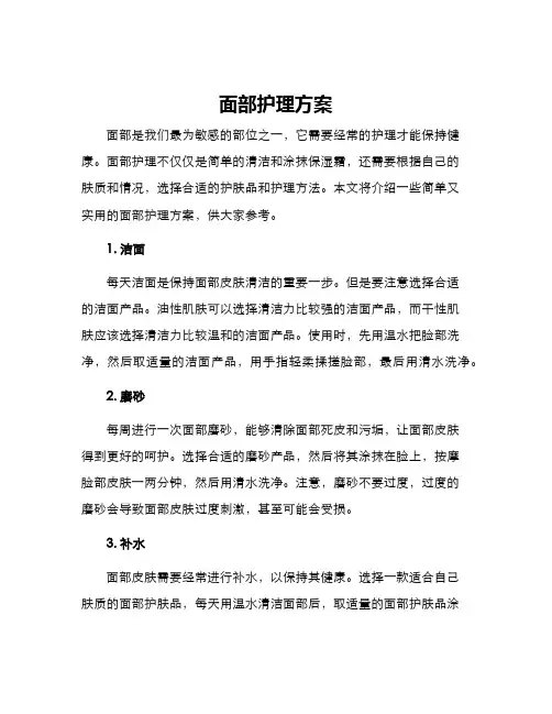 面部护理方案