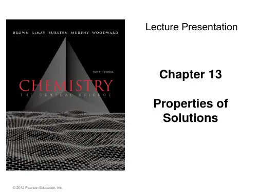 Chapter 13  Properties of Solutions