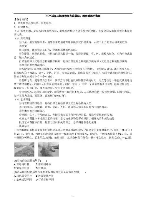 冲刺高考地理二三轮复习读图技巧示意图各种图像提升练习题--带解析与答案版